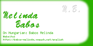 melinda babos business card